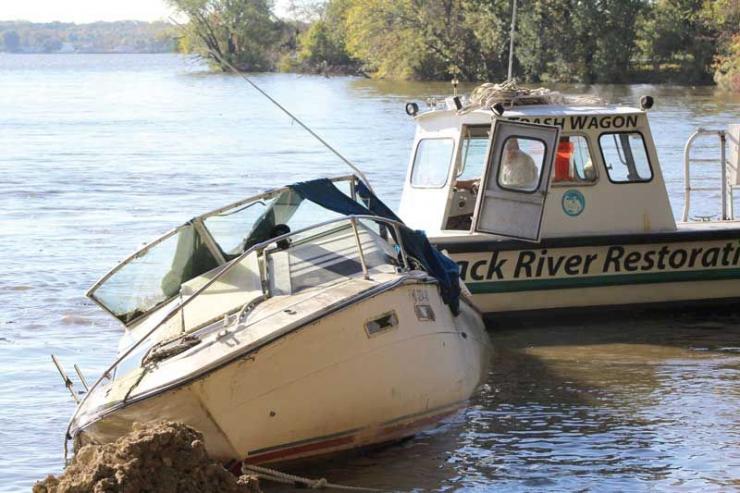 BRRC has removed 12 abnadoned boats from Back River so far this year.