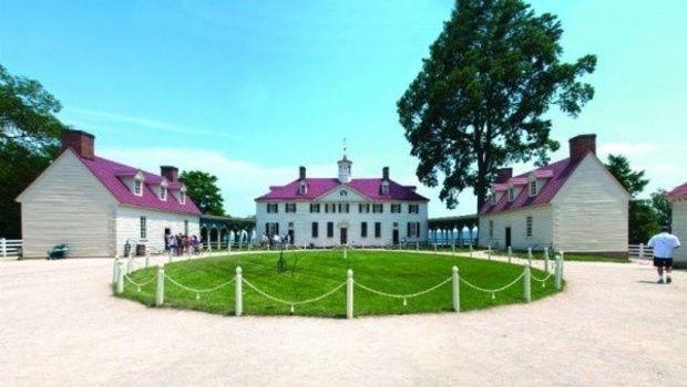 Mount Vernon, President George Washington's plantation overlooking the Potomac River. The site is located eith miles osuth of Washington, D.C. and is visitable by boat. Photo by David Samuel
