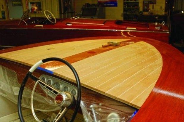Putting some finishing touches on the bow and dash. Photo by Gary Reich. Putting some finishing touches on the bow and dash. Photo by Gary Reich.