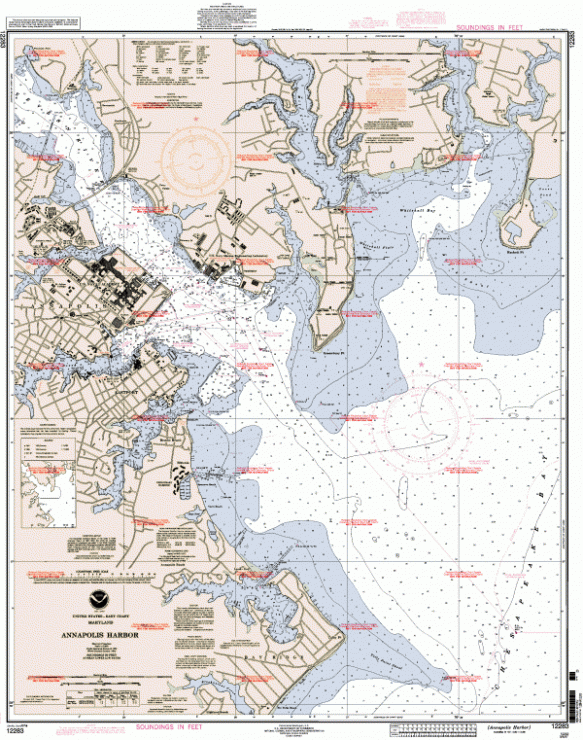 The 2013 NOAA chart of Annapolis Harbor