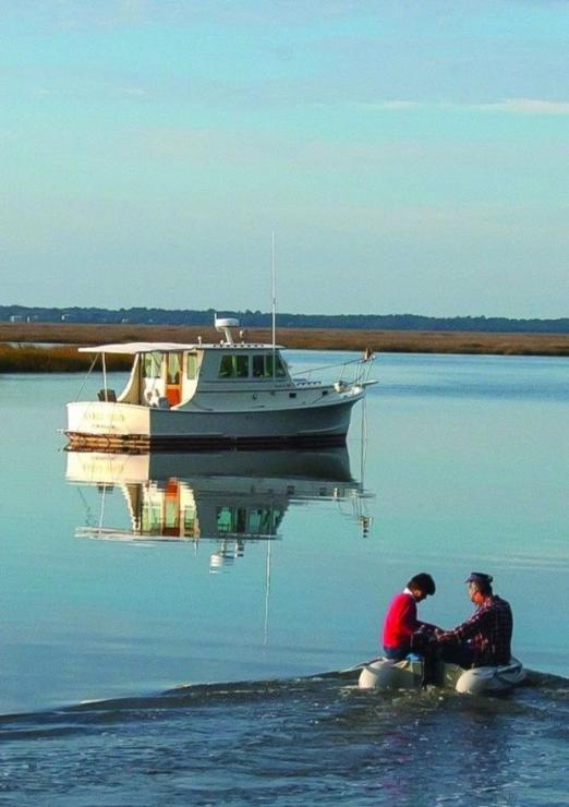 Early Bird at anchor in Frederica River, GA