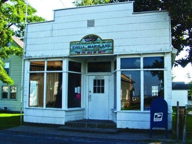 The post office in Ewell, MD, one of three towns comprising Smith Island.