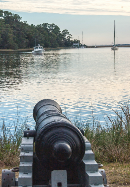 Early Bird at anchor at Fort Frederica, GA.