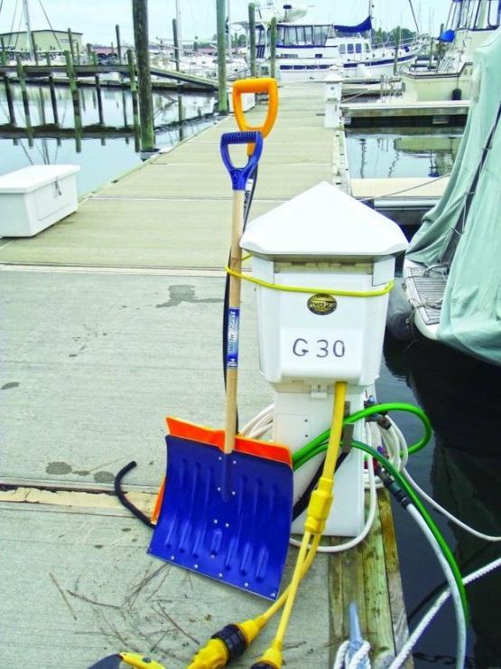 A sure sign there is a liveaboard on your dock. Photos by Tom Hale