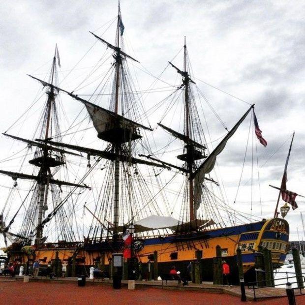 L 'Hermione at City Dock, Annapolis.