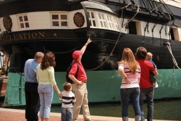 The USS Constellation in Baltimore's Inner Harbor. Photo courtesy of Visit Baltimore The USS Constellation in Baltimore's Inner Harbor. Photo courtesy of Visit Baltimore