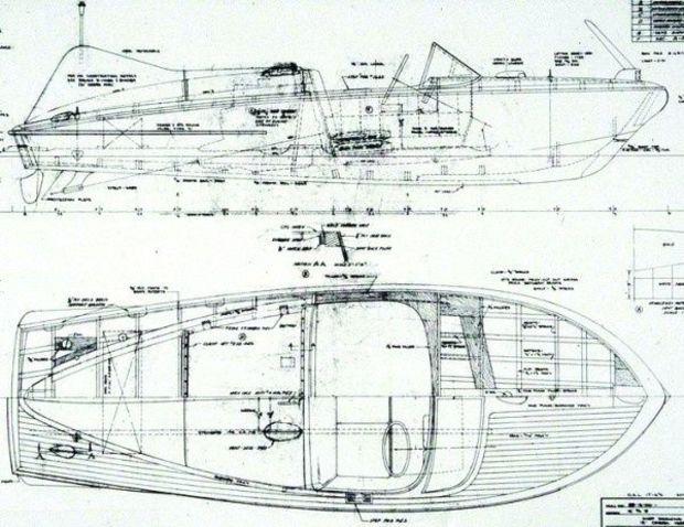 Chris-Craft factory drawing for its Cobra model. Chris-Craft factory drawing for its Cobra model.