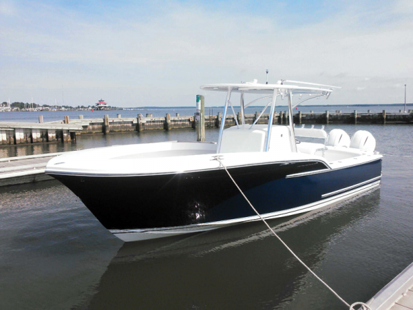 The CY26, or Composite 26, built by Composite Yacht in Cambridge, MD, can be designed to accept outboard or inboard power. Photo by Chris D. Dollar The CY26, or Composite 26, built by Composite Yacht in Cambridge, MD, can be designed to accept outboard or inboard power. Photo by Chris D. Dollar