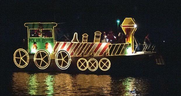 Each town may have their own variations, but the theme of merriment stays the same. Photo courtesy of the Solomons Lighted Boat Parade