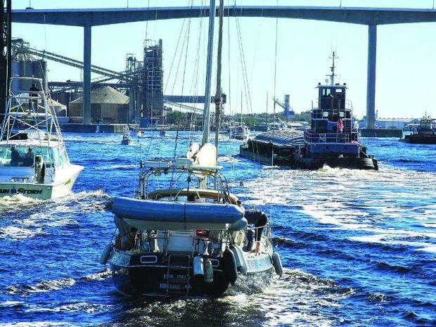 Traffic jam in Portsmouth, VA.