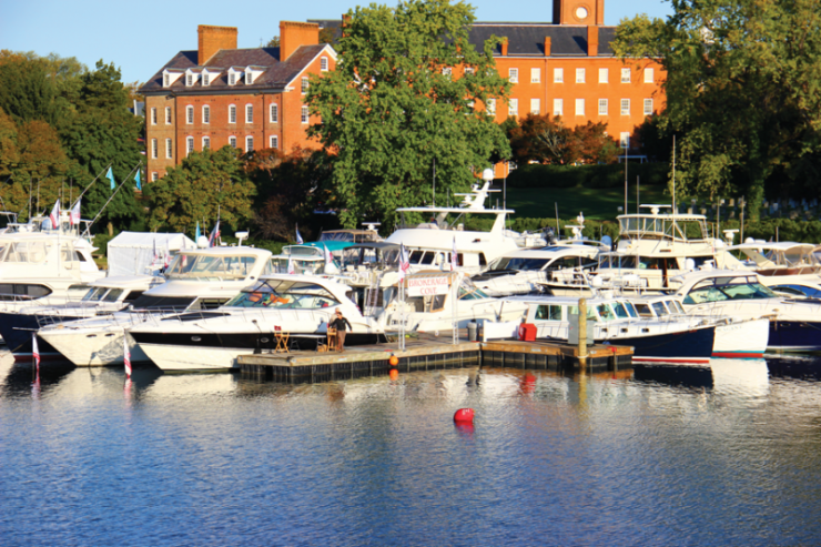 Dozens of pre-owned vessels at Brokerage Cove at the U.S. Powerboat Show. Photos by Kaylie Jasinski