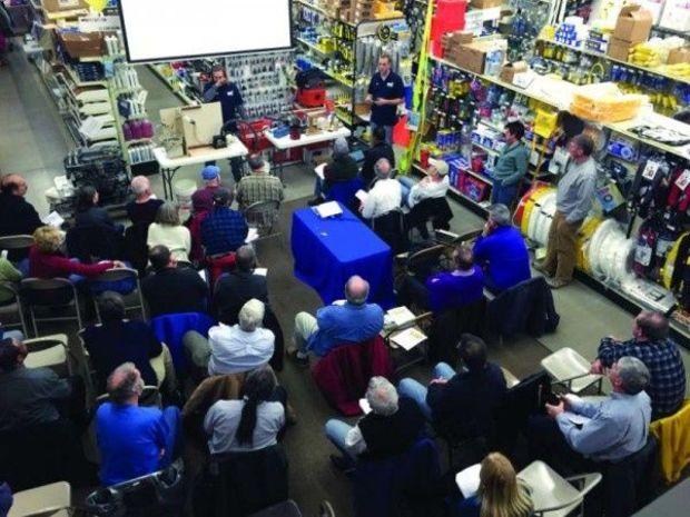 A free seminar at Fawcett Boat Supply. A free seminar at Fawcett Boat Supply.