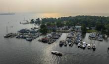 annapolis landing marina drone shot